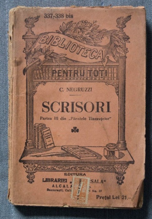 C. Negruzzi - Scrisori (partea a III-a din Păcatele tinerețelor)