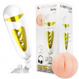 Masturbator Pretty Love Sally, 12 Moduri Vibratii, TPR, USB, Natural, 23 cm