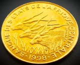 Cumpara ieftin Moneda exotica 10 FRANCI CFA - AFRICA CENTRALA (GABON), anul 1998 * 212 = UNC + LUCIU