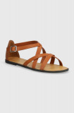 Cumpara ieftin Vagabond Shoemakers sandale de piele TIA 2.0 femei, culoarea maro, 5731-001-22