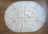 FATA DE MASA VINTAGE DIMENSIUNI MARI DIN BUMBAC CU BRODERIE MADEIRA