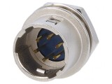 Conector circular HR10 push-pull soclu 2A aurit 6 PIN-uri