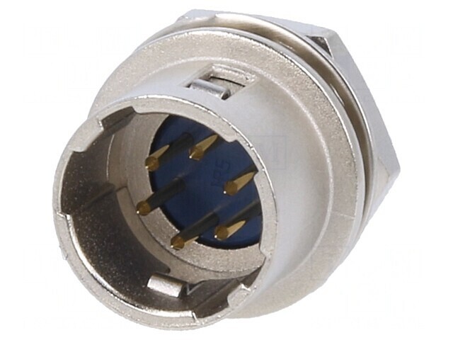 Conector circular HR10 push-pull soclu 2A aurit 6 PIN-uri