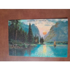 Carte postala, Sonneaufgang am Toblacher See. inceput de secol XX