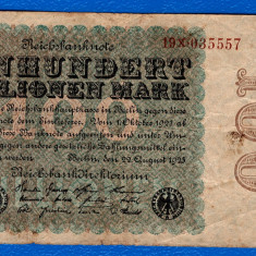 (1) BANCNOTA GERMANIA - 100 MILLIONEN MARK 22 AUGUST 1923 - UNIFATA