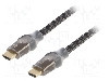 Cablu HDMI - HDMI, din ambele par&amp;amp;#355;i, HDMI mufa, 1m, negru, VENTION - VAA-B05-B100 foto