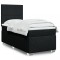 vidaXL Pat box spring cu saltea, negru, 90x200 cm, textil 3292666