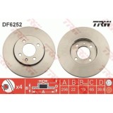 Disc frana Trw DF6252, parte montare : punte fata