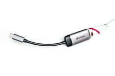 CABLU VIDEO VERBATIM, 4K USB TYPE C LA HDMI, USB 3.1 GEN 1, CABLU HDMI 10CM &quot;49143&quot; (TIMBRU VERDE 0.18 LEI)