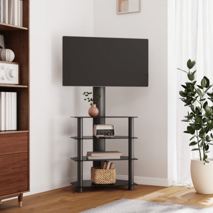 Suport TV de colt cu 4 niveluri pentru 32-70 inchi, negru GartenMobel Dekor