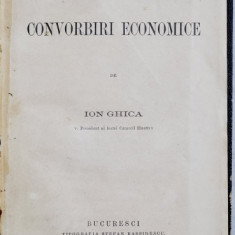 Convorbiri Economice de Ion Ghica, Editia I - Bucuresti 1865