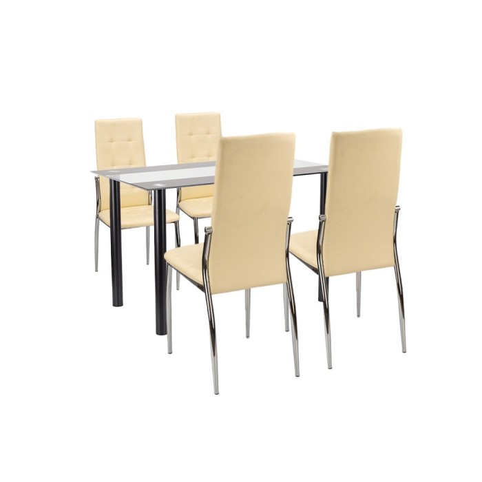 Set de masă Lara 4+1 bej
