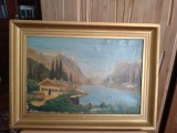 Tablou peisaj montan cu lac
