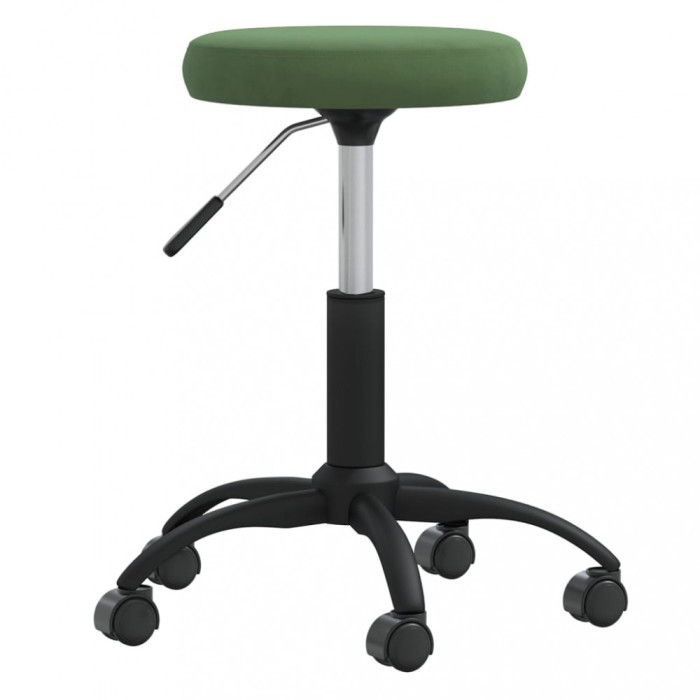 vidaXL Scaun de bucătărie, verde &icirc;nchis, catifea