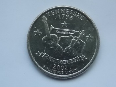 QUARTER DOLLAR 2002 USA COMEMORATIVA-T6ENNESSEE foto