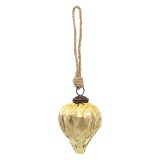 Cumpara ieftin Set 6 globuri sticla aurie 7x8 cm