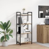 VidaXL Raft pentru cărți Stejar Artizanal 56 x 34 x 133,5 cm 883873