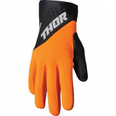 MBS Manusi motocross/enduro Thor Spectrum, cu fleece, portocaliu/negru, S, Cod Produs: 33306747PE