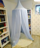 Baldachin de tavan bleu cu buline marunte, diametru 75 cm