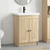 Cumpara ieftin Set de mobilier pentru baie Stejar Sonoma 78,5 x 37,5 x 81 cm