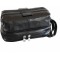 Geanta cosmetice barbati, necessaire, din piele naturala vachetta, neagra, B120