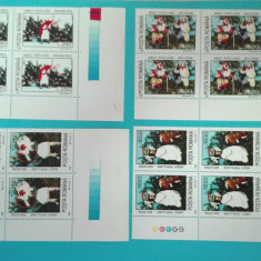 TIMBRE ROMANIA 1996 L.P.1400 MASTI POPULARE BLOC DE 4 VALORI MNH