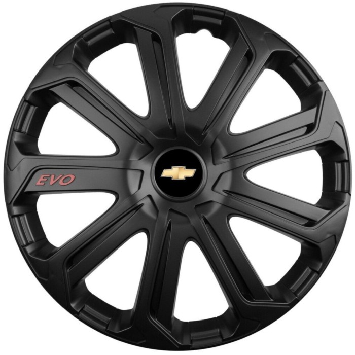 Set 4 Capace Roti Evo Negru R15, Pentru Chevrolet