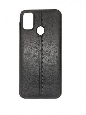 Husa Telefon Silicon Samsung Galaxy M21 m215 M30s m307 Black Leather foto