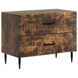 vidaXL Dulap de noapte cu sertar Stejar fumuriu 62 x 34,5 x 47,5 cm 894780