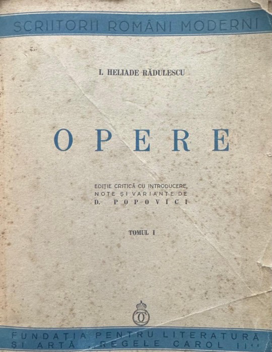 Heliade Rădulescu, Opere, Tomul I