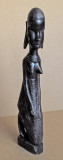 Nud african - Statueta din lemn cu postament, sculptura arta primitiva africana