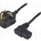 Cablu alimentare AC, 1.5m, 3 fire, culoare negru, BS 1363 (G) mufa, IEC C13 mama 90&deg;, LIAN DUNG -