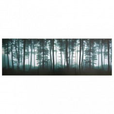 Set Tablouri Din P&acirc;nză Imprimeu Copaci Multicolor 120 x 40 cm 289290