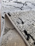 Cumpara ieftin Traversa Festonata Surfilata, Model Cappuccino 16132-160, Inaltime Fir 7 mm, Latime 0.6m, Marime 60 x 200 cm, Gri, Antialergic, Polipropilena, Living,