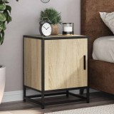 VidaXL Noptiera din stejar Sonoma 40x31x50 cm lemn prelucrat si metal