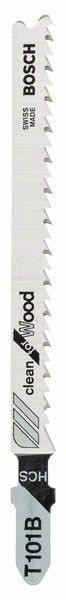 Bosch Set 5 panze ferastrau vertical T 101 B Clean for Wood, 100mm ProAdvanced PowerfulTools