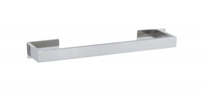 Suport prosoape de baie, Wenko, Turbo-Loc, Genova Shine, 41 x 4.4 x 7.6 cm, inox, gri foto