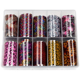 Cumpara ieftin Set Folii Transfer LUXORISE Ultimate Animal Print, 10 buc, LUXORISE Nail Art