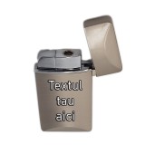 Bricheta Personalizata Argintie, Antivant, Gravata cu Textul Tau, Premium