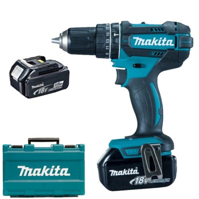 Makita DHP482RFE Masina de gaurit cu percutie 62 Nm + 2 acumulatori Li-Ion 18V, 3.0Ah + incarcator rapid ProAdvanced PowerfulTools foto