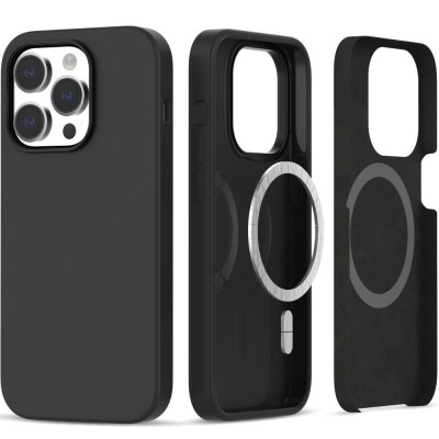 Husa Tech-Protect Silicone MagSafe pentru Apple iPhone 14 Pro Negru foto