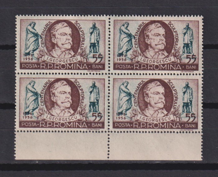 CENTENARUL NASTERII SCULPTORULUI I. GEORGESCU LP 412 MNH