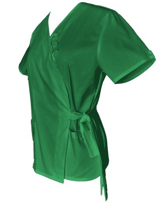 Halat Medical Pe Stil, Tip Kimono Verde conex cu Elastan, Model Daria - 4XL foto