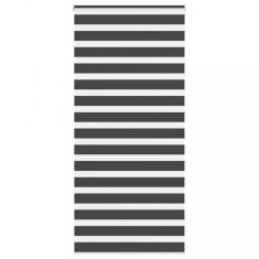 vidaXL Jaluzea tip zebra neagră lățime țesătură 105,9 cm poliester