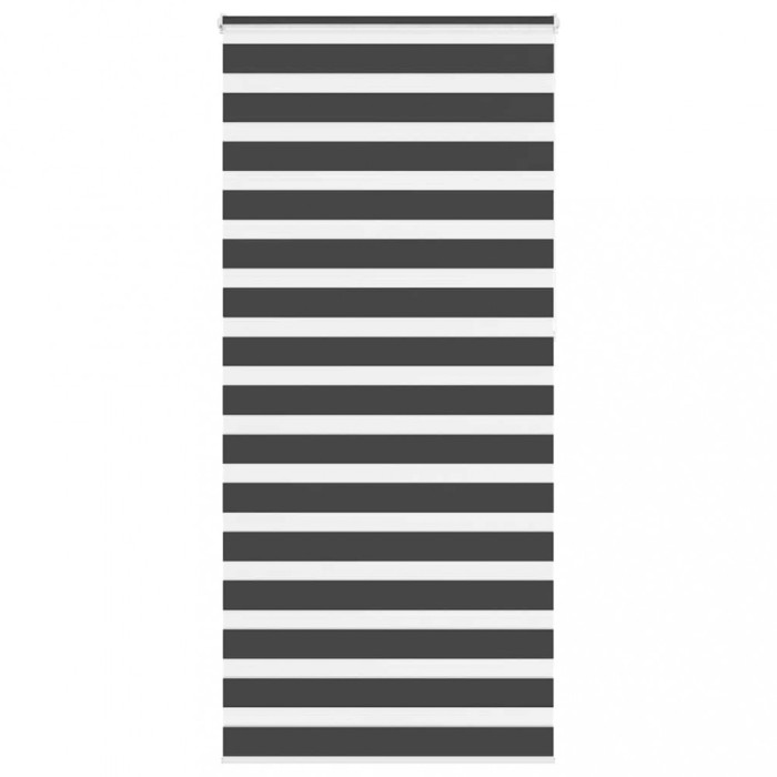 Jaluzea tip zebra neagră lățime țesătură 95,9 cm poliester