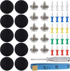 Kit 65 capse, Pentru reparatia plafonului auto, Cu surubelnita si banda de masura, Compatibil Audi, Opel, BMW,