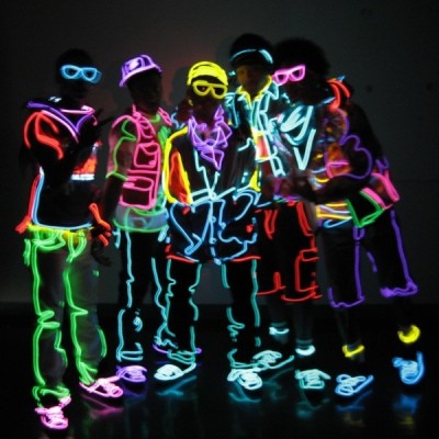 Fir neon electroluminescent EL wire 2,3 mm pentru imbracaminte - Albastru foto