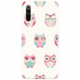 Husa silicon pentru Xiaomi Mi 9, Owl Pattern