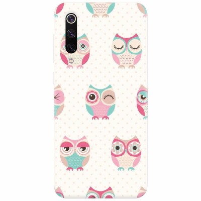 Husa silicon pentru Xiaomi Mi 9, Owl Pattern foto