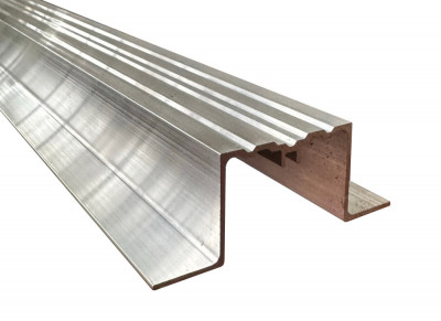 Grinda montaj deck din aluminiu, Dimensiune: 65 x 25 mm, lungime: 2000 mm foto